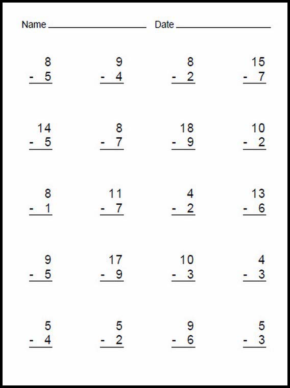 Subtraction easy 19