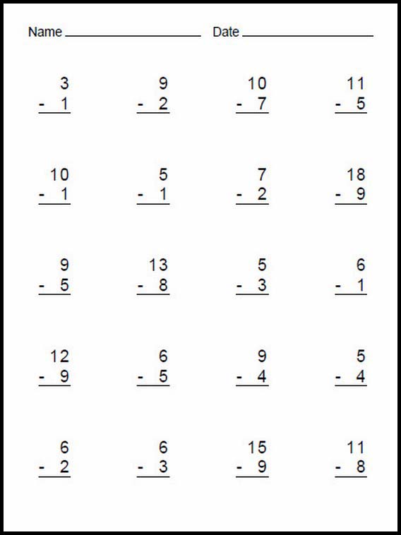 Subtraction easy 2