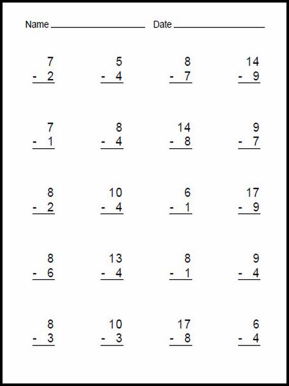 Subtraction easy 22