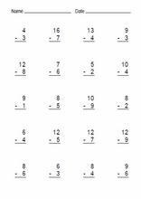 Subtraction easy12