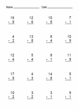 Subtraction easy16