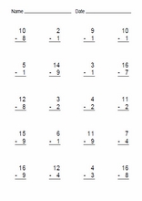 Subtraction easy18