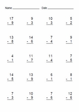 Subtraction easy25