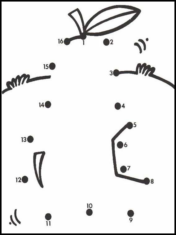 数字の書いてある点をつなぐ 11