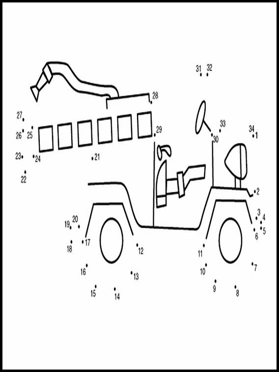 数字の書いてある点をつなぐ 18