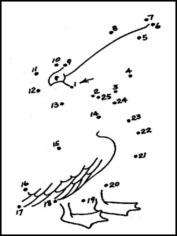 数字の書いてある点をつなぐ 23