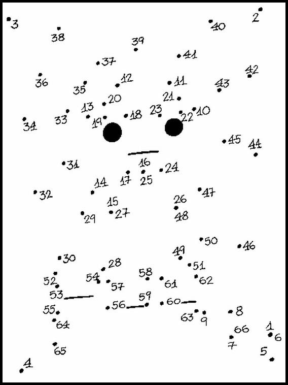 数字の書いてある点をつなぐ 39