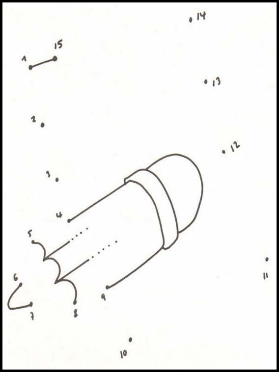 数字の書いてある点をつなぐ 54