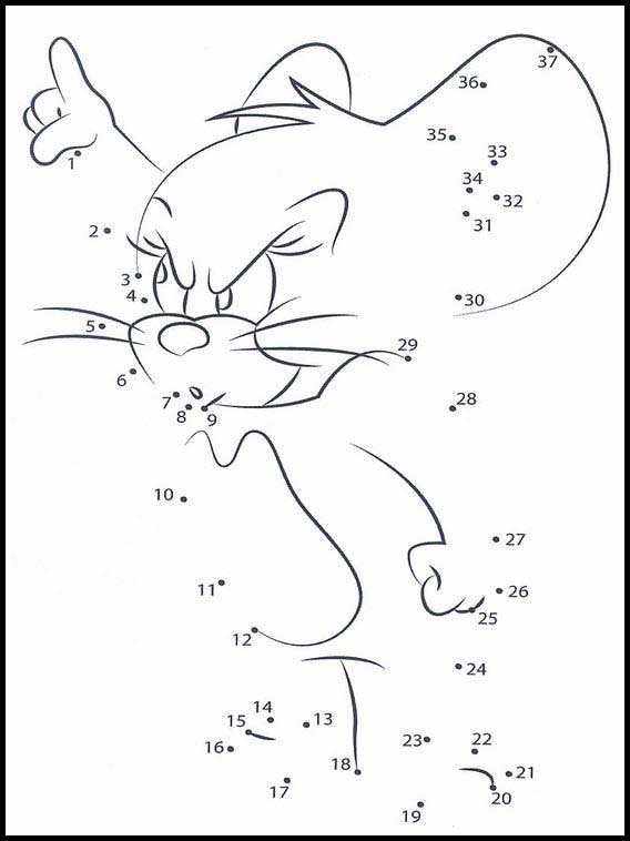 数字の書いてある点をつなぐ 72