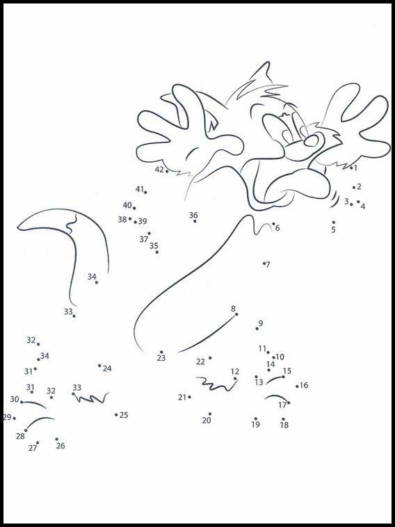 数字の書いてある点をつなぐ 74