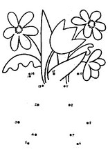 数字の書いてある点をつなぐ55