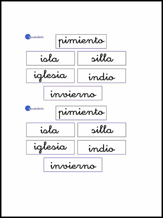 Vocabulary to learn Spanish 9