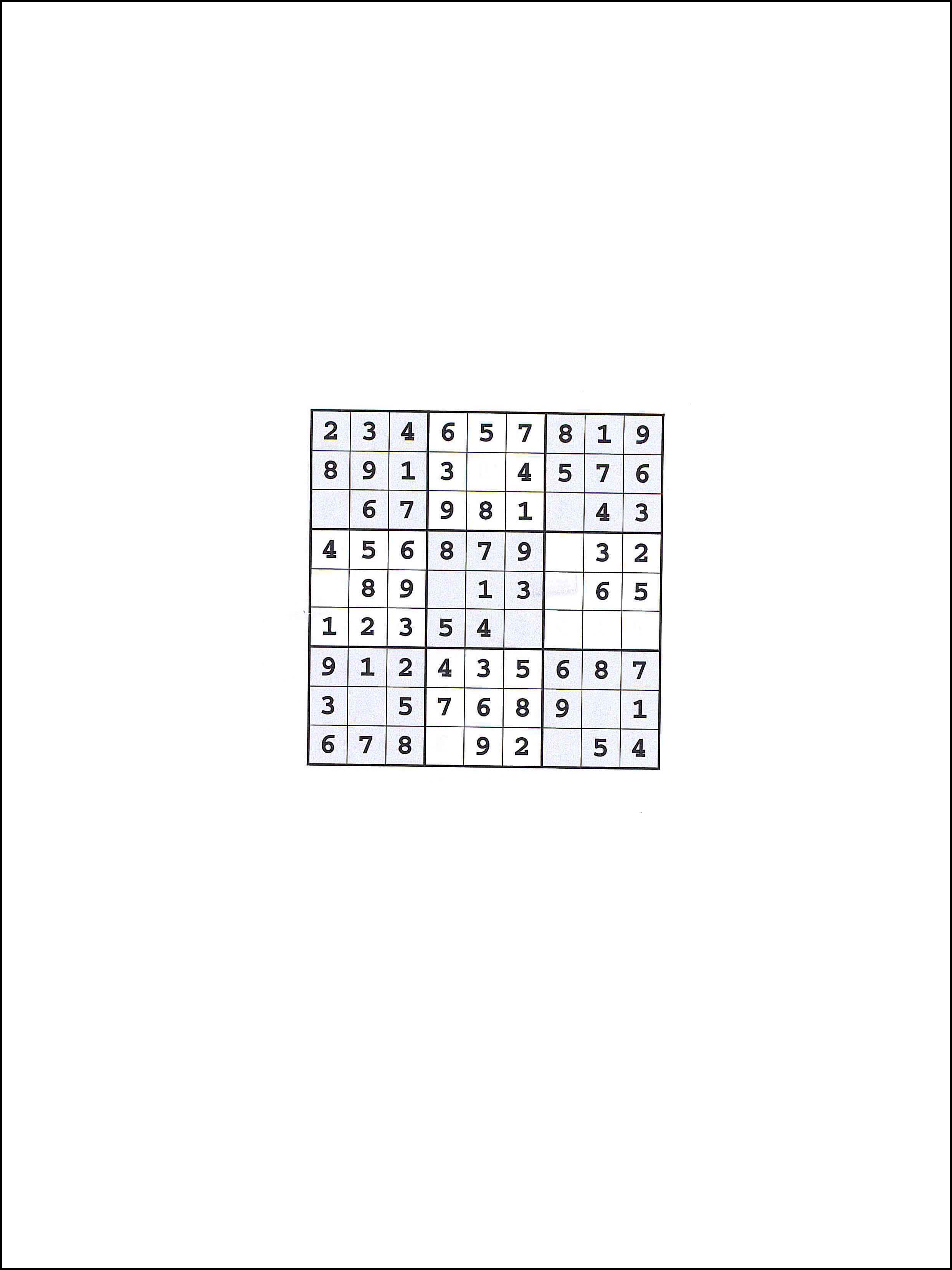 Actividades para niños Sudoku 104