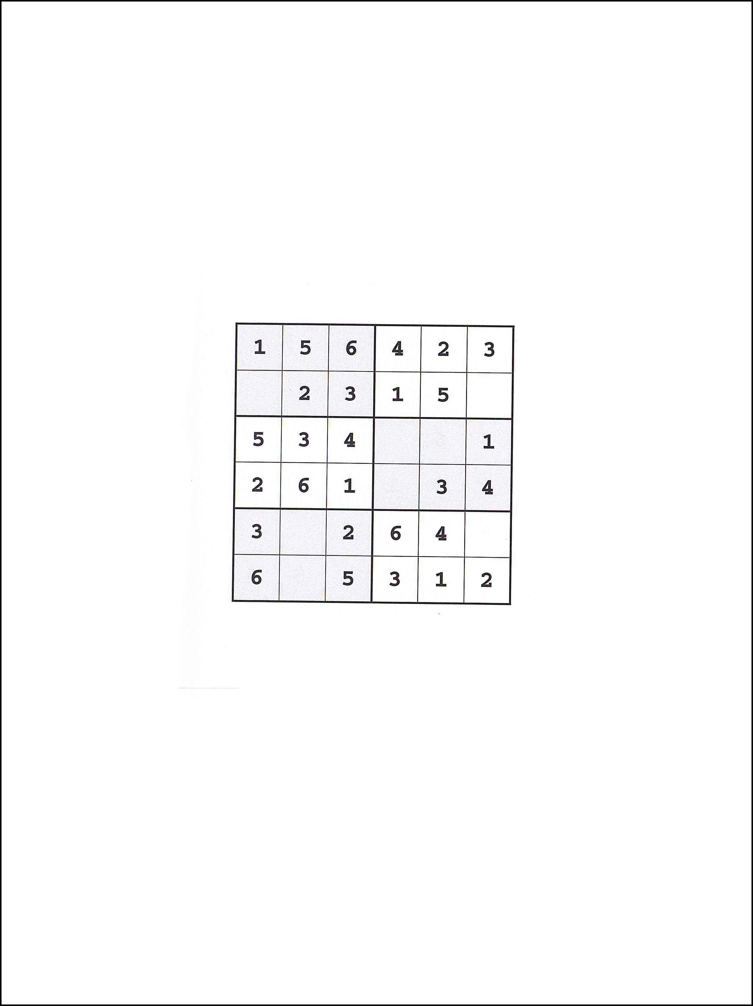 Sudoku 6x6 23