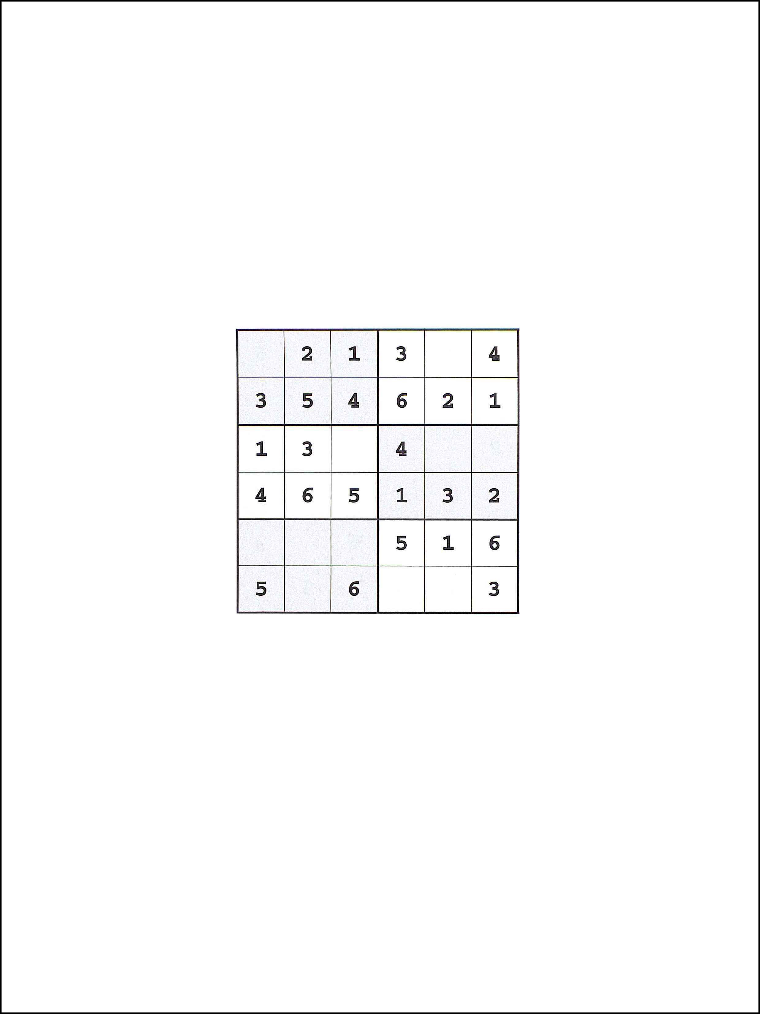 Sudoku 6x6 27