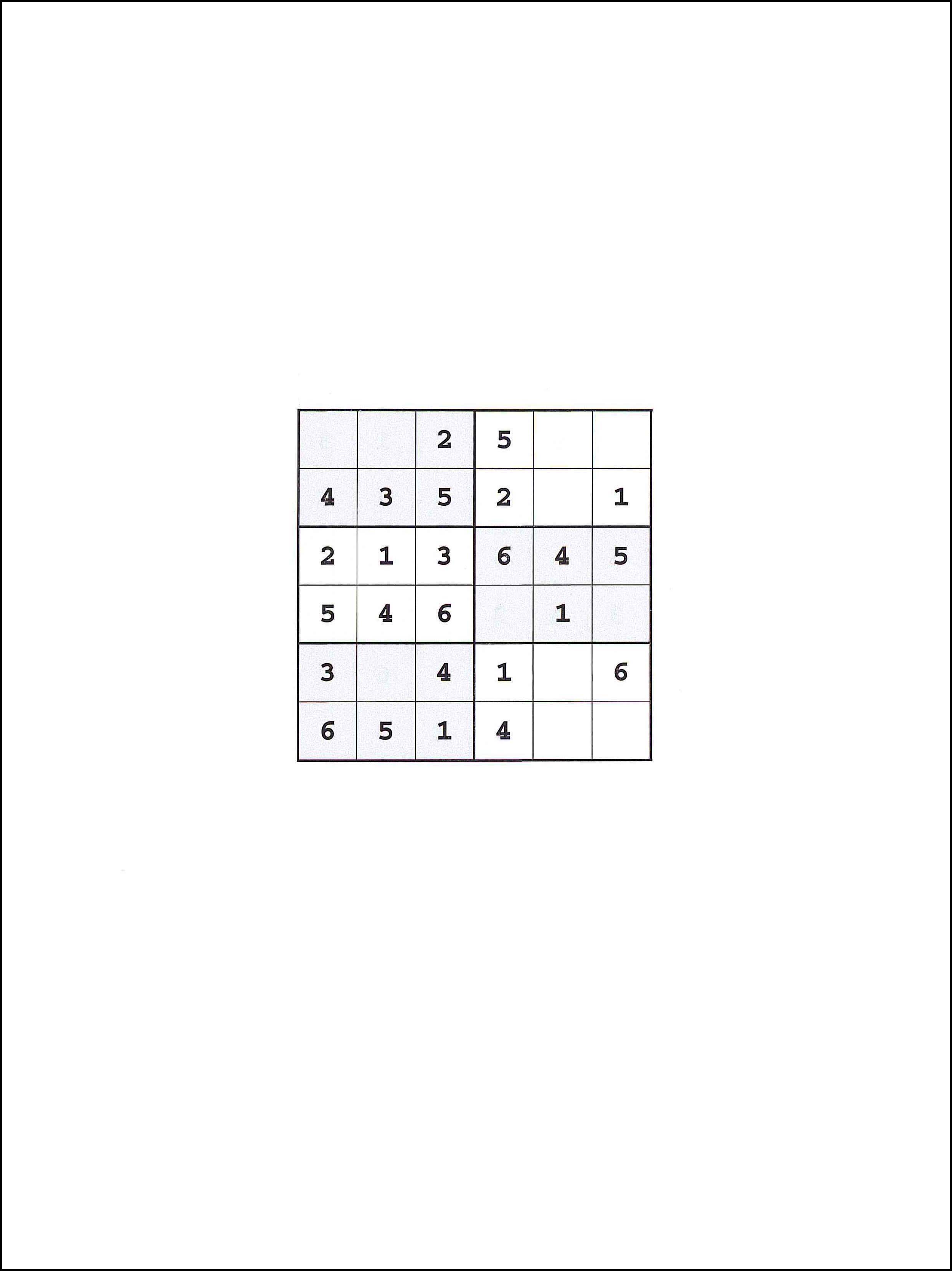 Sudoku 6x6 28