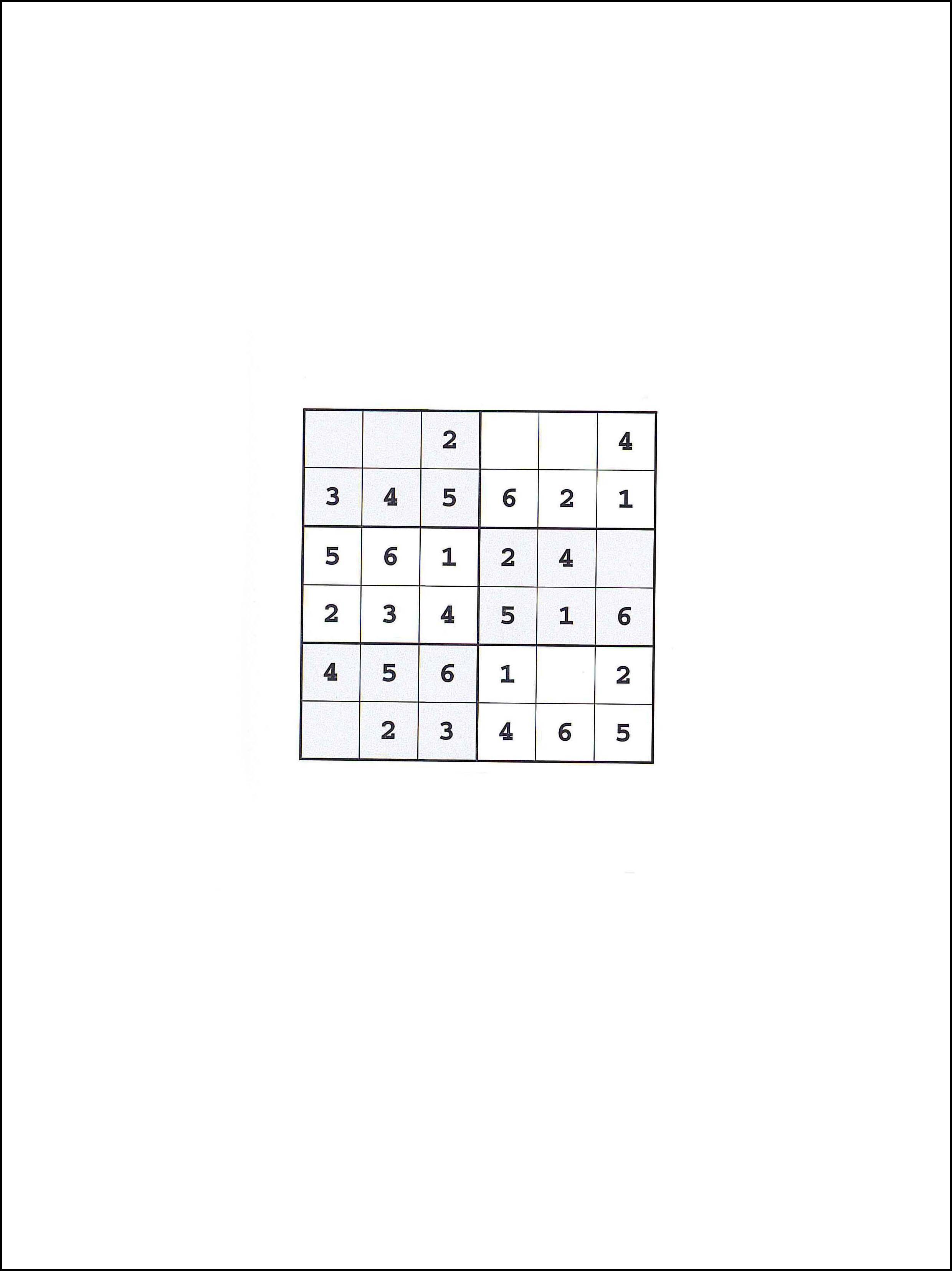 Sudoku 6x6 31