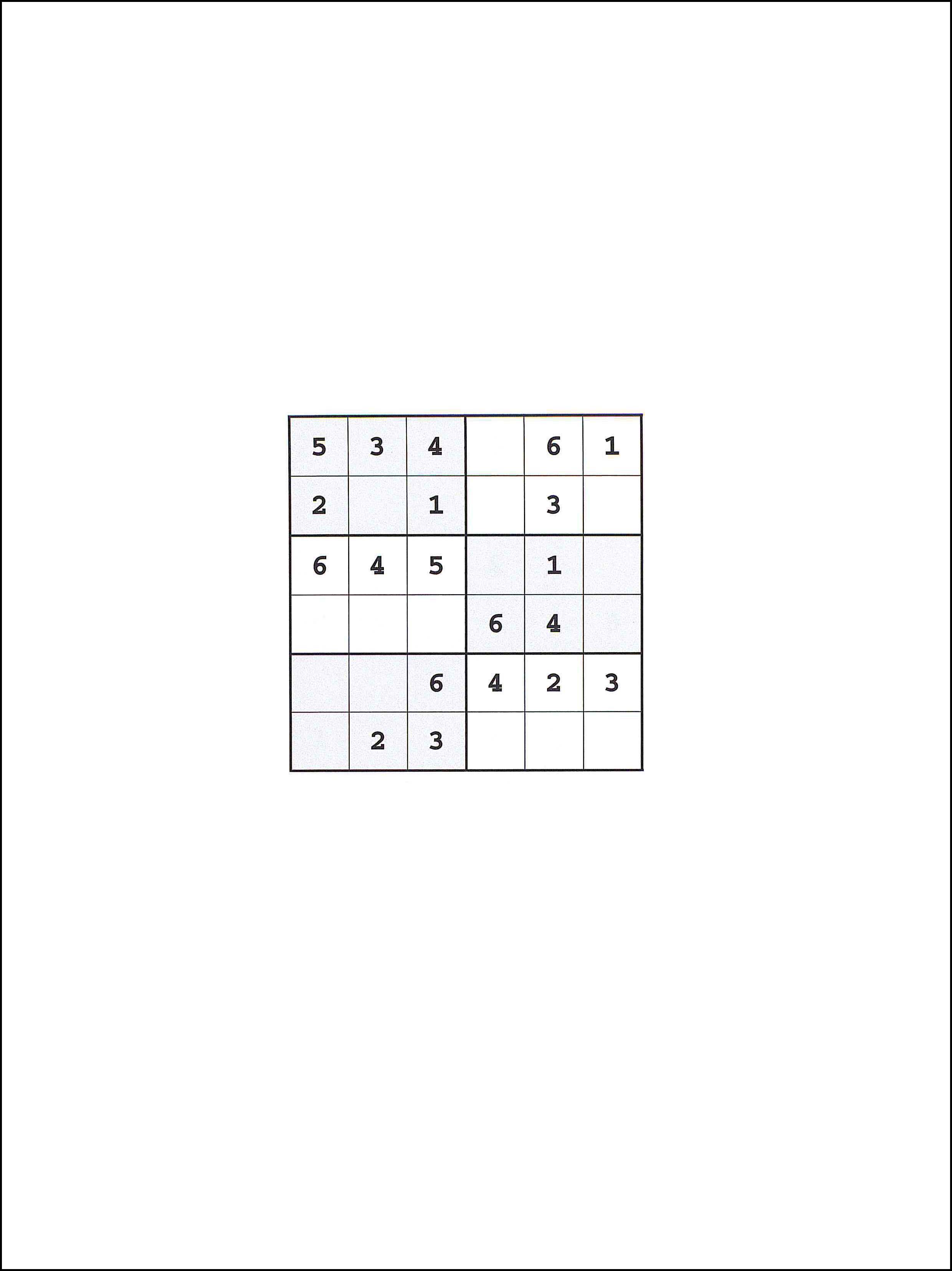 Sudoku 6x6 32