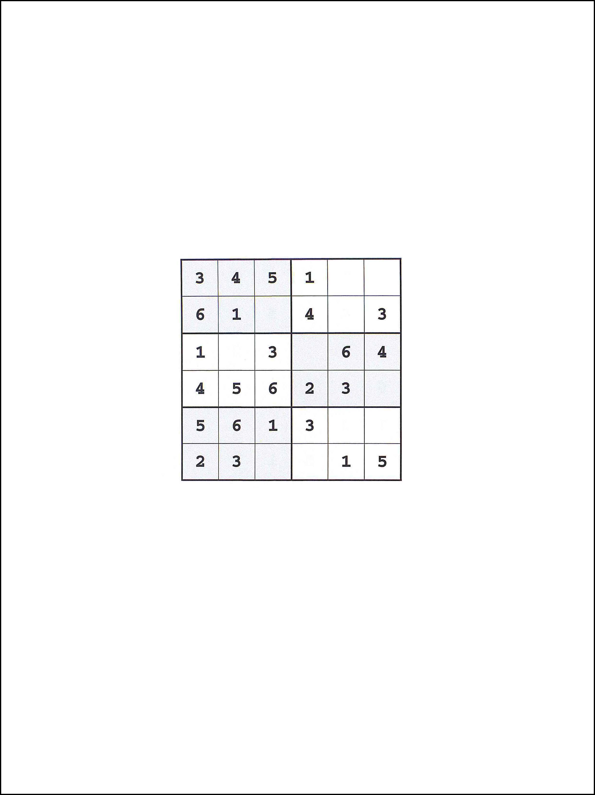 Sudoku 6x6 33