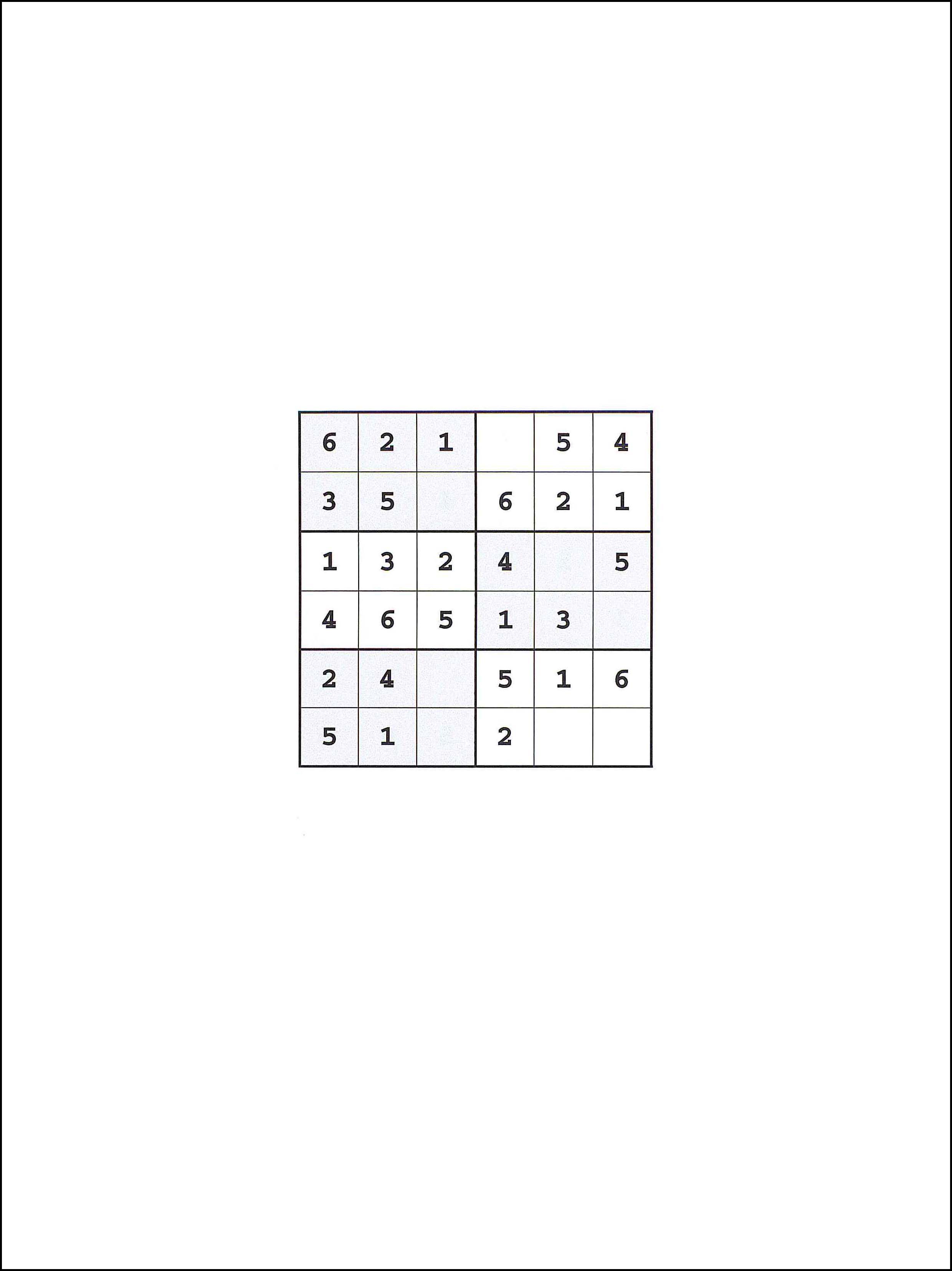 Sudoku 6x6 34