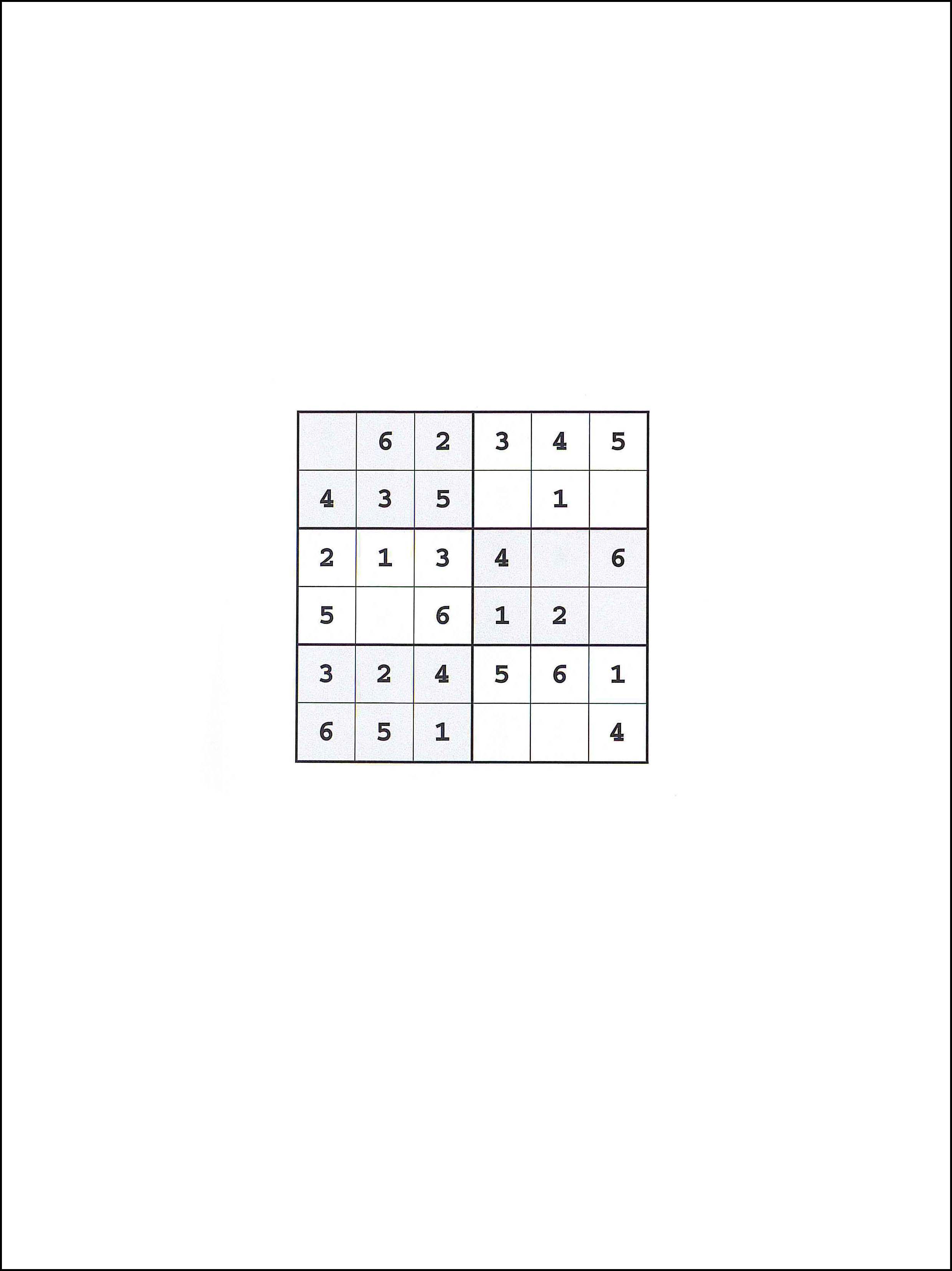 Sudoku 6x6 35