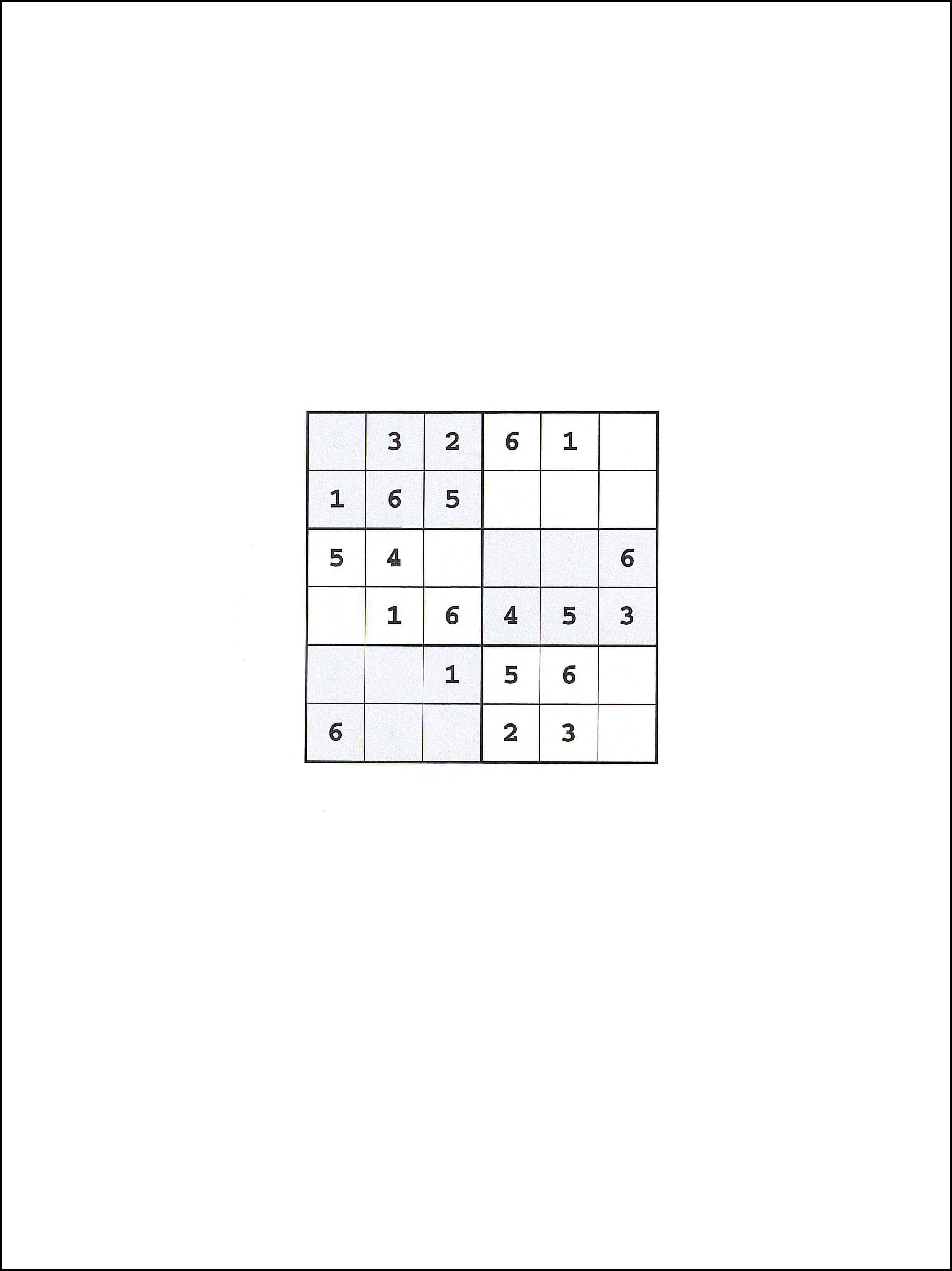 Sudoku 6x6 43