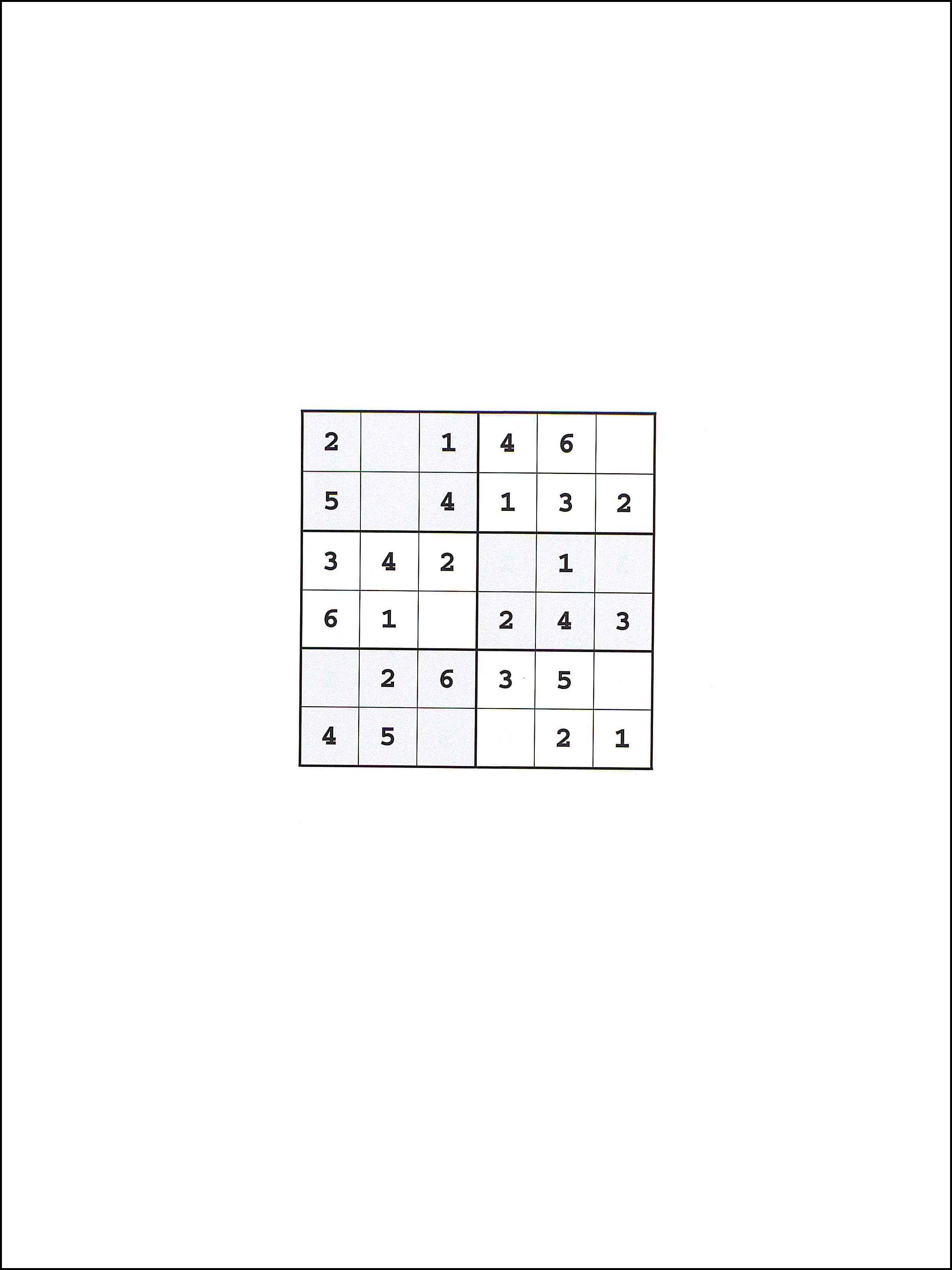 Sudoku 6x6 46