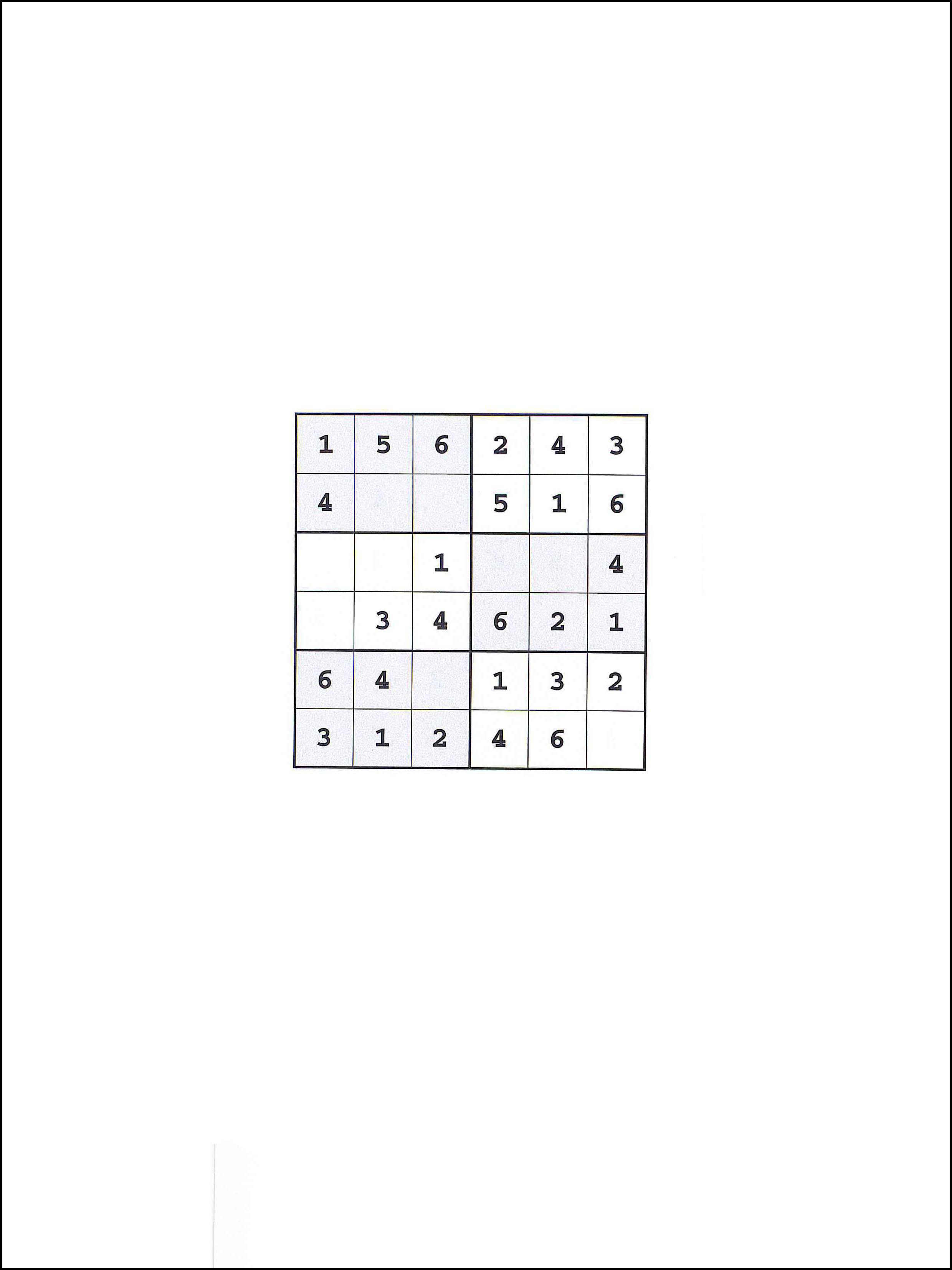 Sudoku 6x6 47