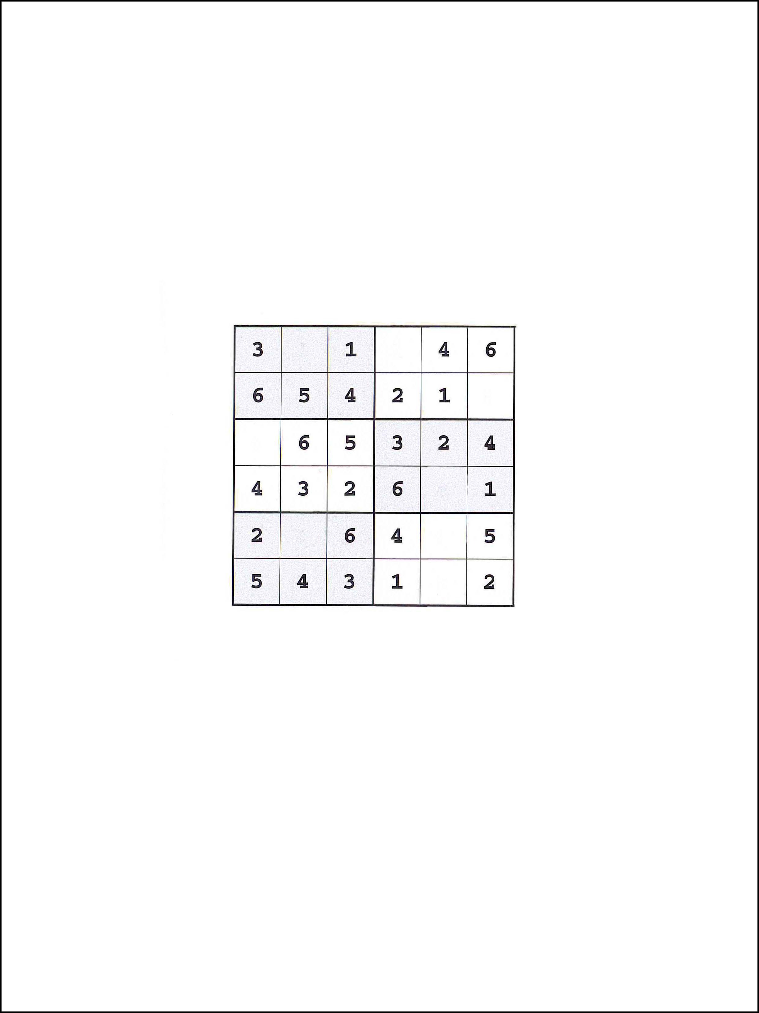 Sudoku 6x6 49
