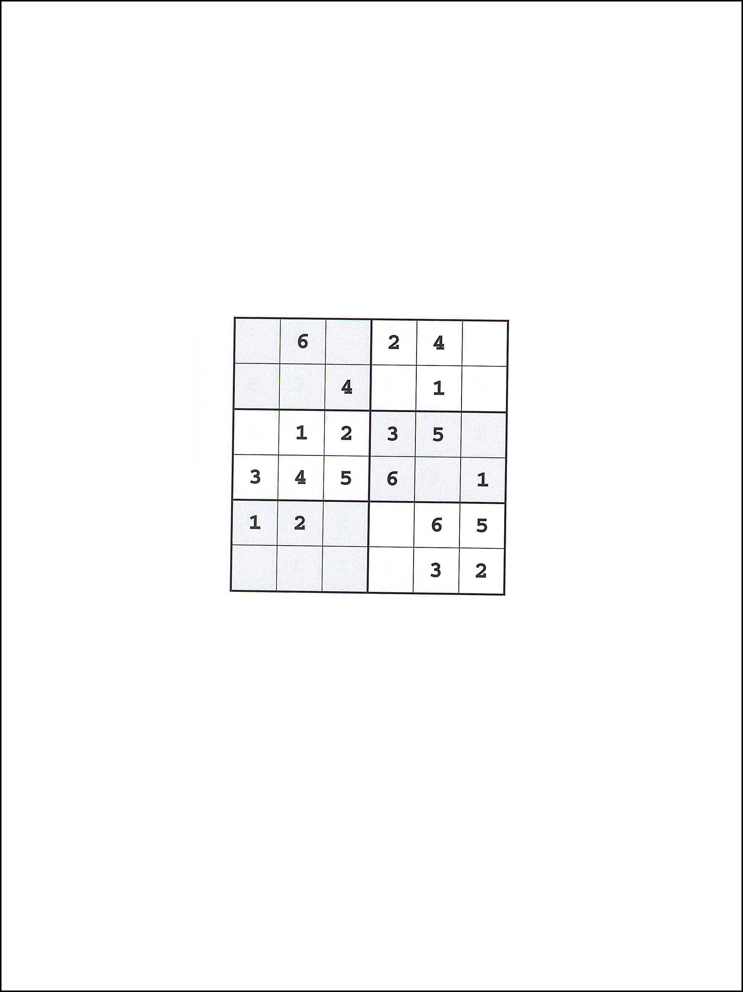 Sudoku 6x6 50