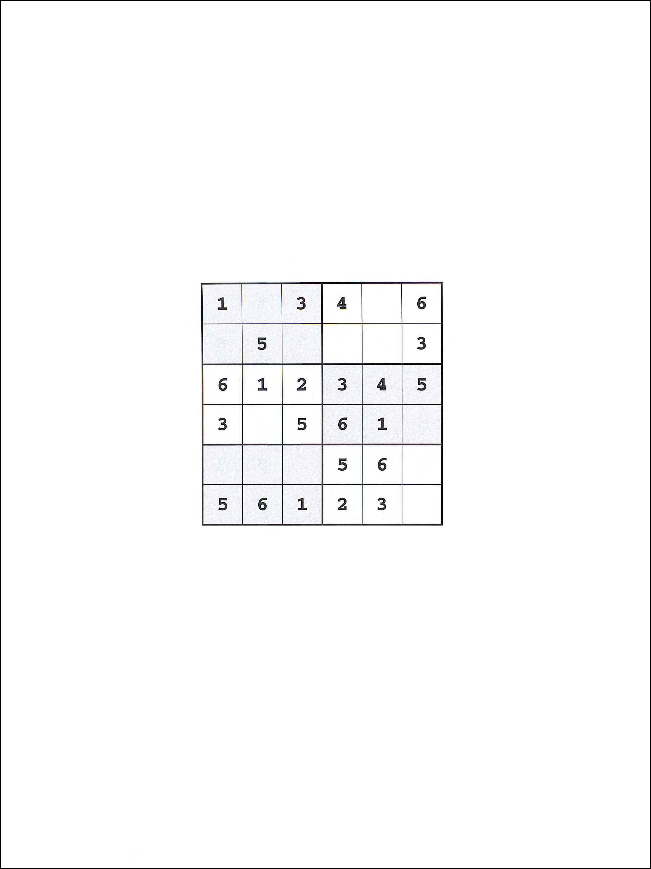 Sudoku 6x6 52
