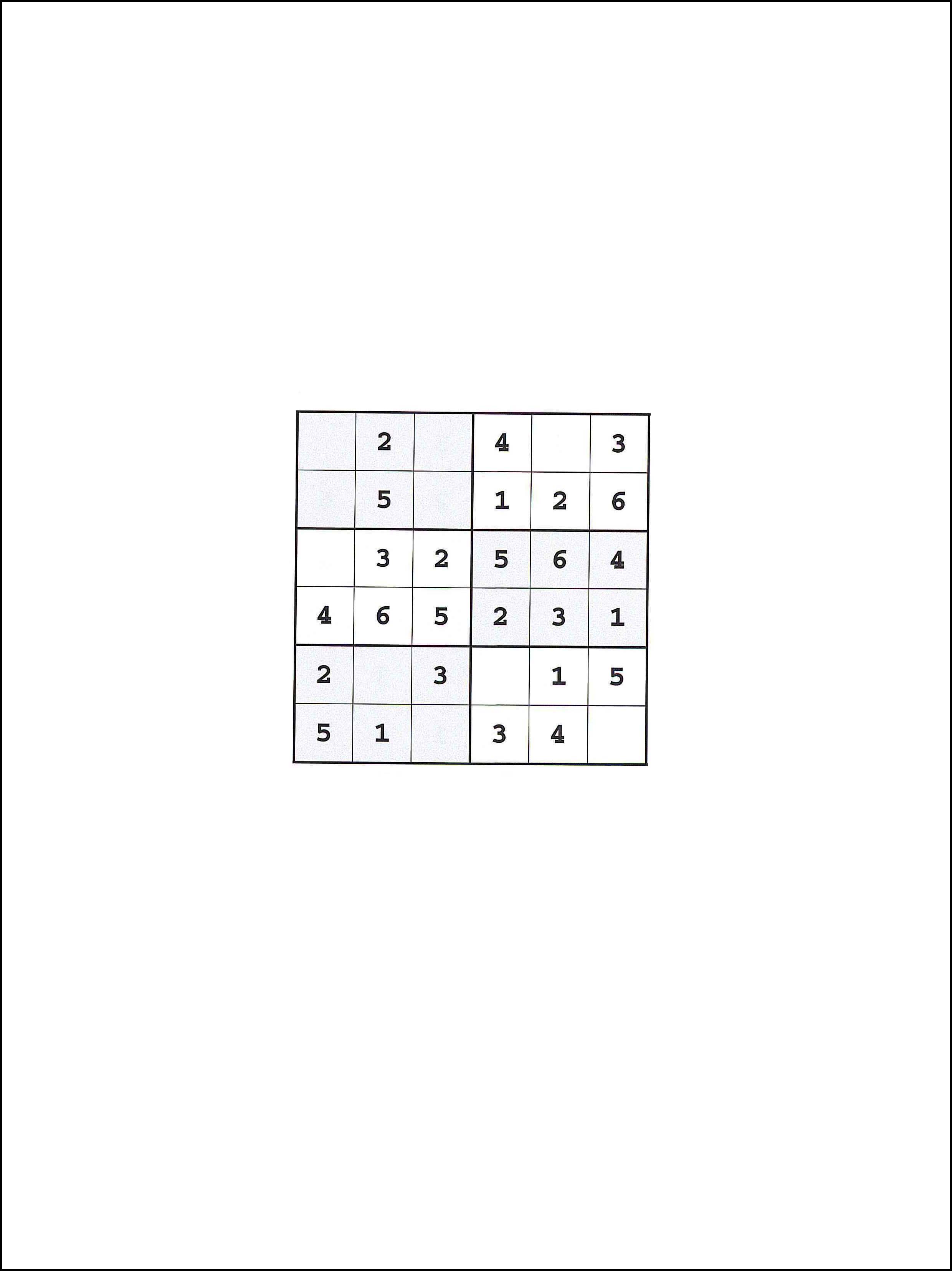 Sudoku 6x6 83