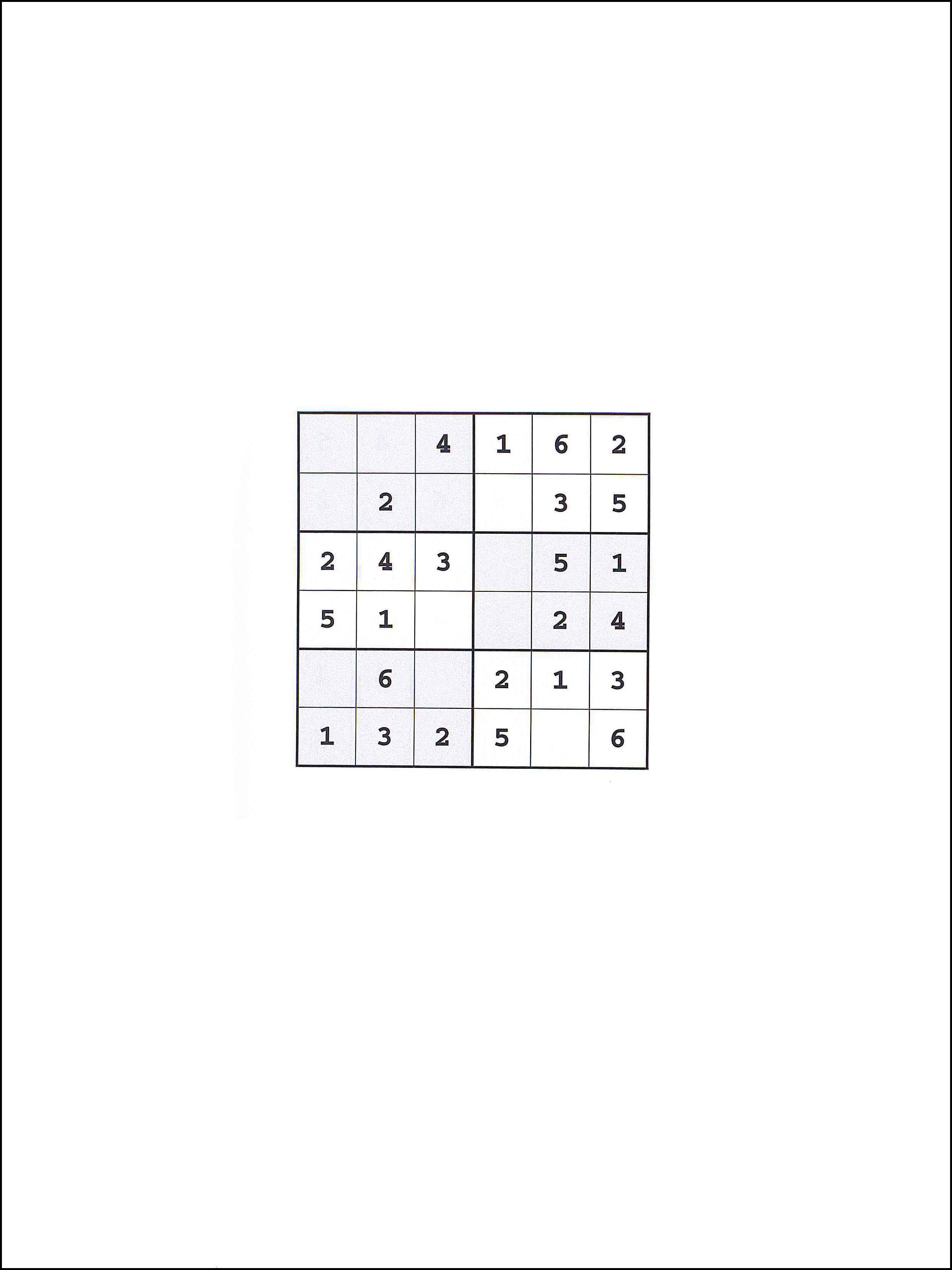 Sudoku 6x6 86