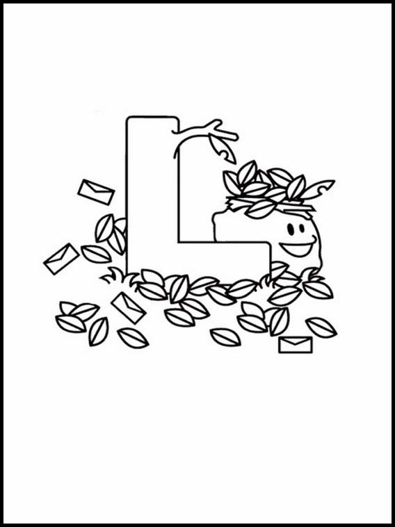 Alfabeto dei bambini con disegni 49