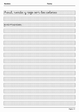 Caligrafia in griglia imparare lo Spagnolo26