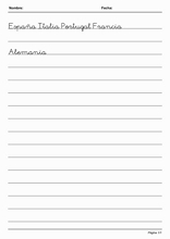 Calligrafia in linee per imparare lo Spagnolo46