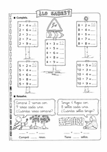 Multiplikasjon fun for å lære Spansk6