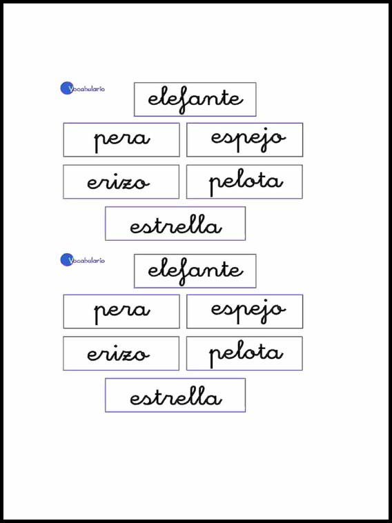 Vokabular for å lære Spansk 5