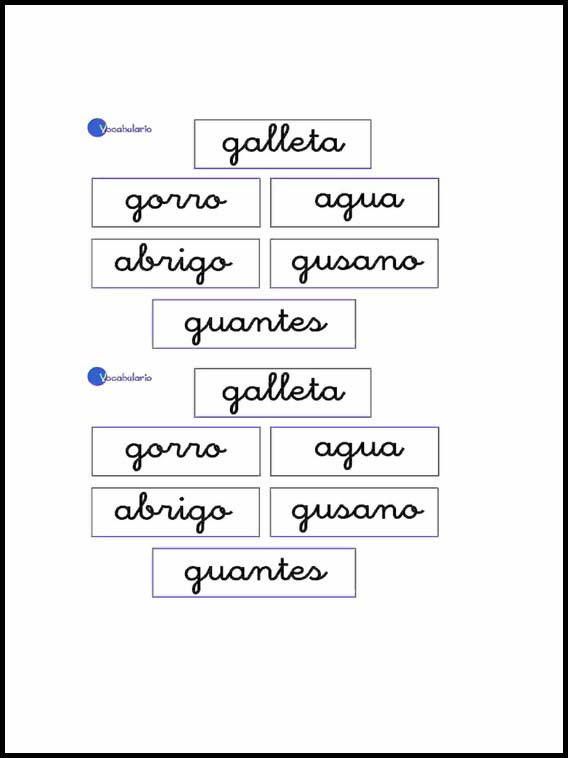 Vokabular for å lære Spansk 7