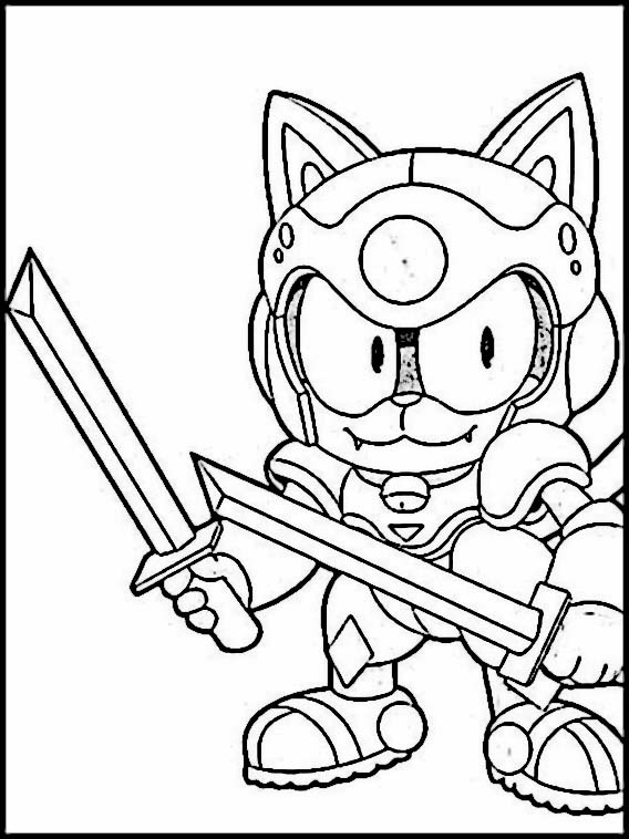 Tegninger Samurai Pizza Cats 3 online