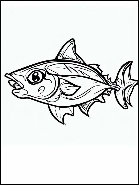 Fargelegging for Barn Tunfisk - Dyr 1 Tunfisk - Dyr 1