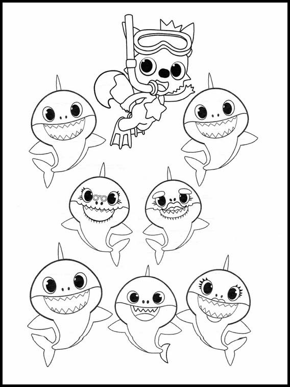 Baby Shark para Colorear 20