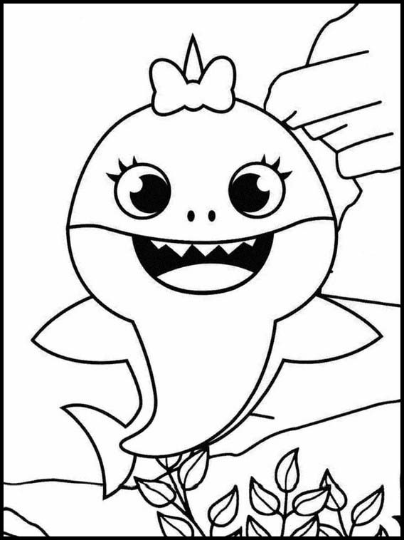 Desenhos de Baby Shark para Imprimir e Colorir