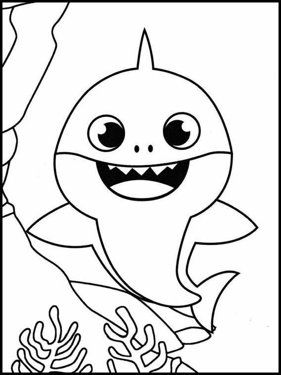 Dibujos Faciles para Pintar Baby Shark 4