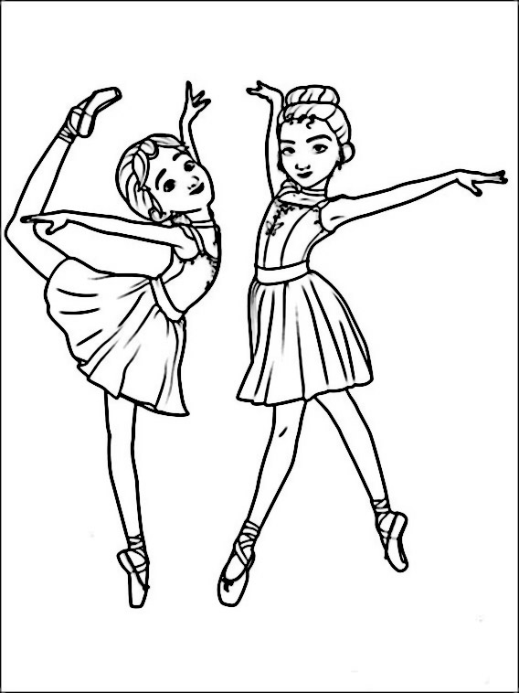 Dibujos Faciles para Colorear Ballerina 3