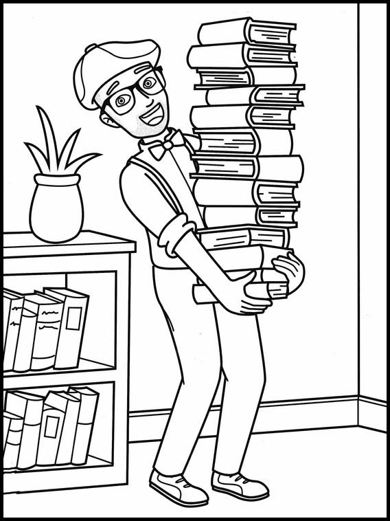 550  Colouring Pages Blippi  Best Free