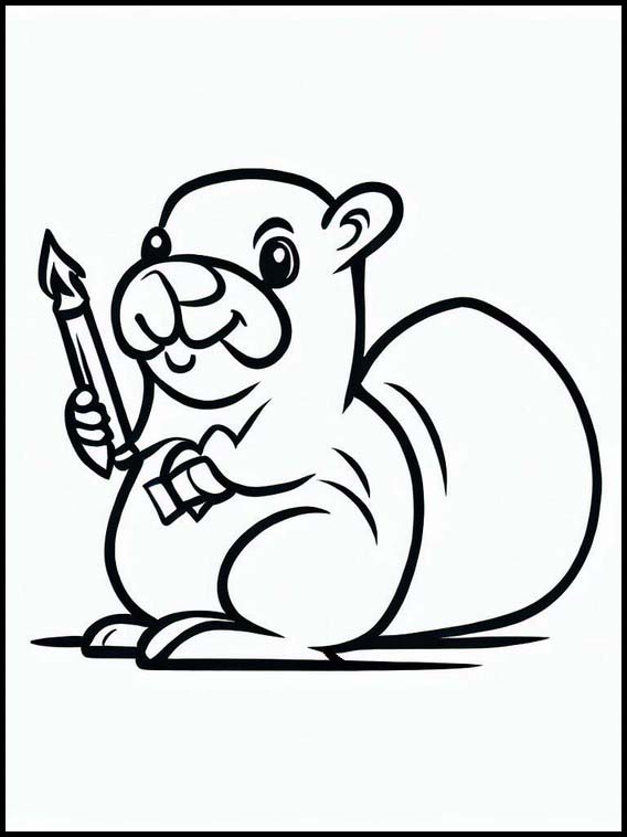 Fargelegging for Barn Bever - Dyr 1 Bever - Dyr 1