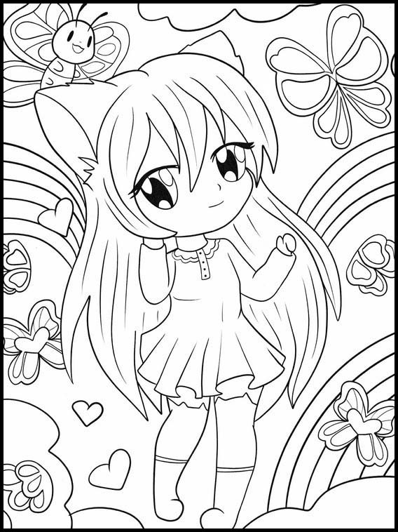 Anime Girls Coloring Pages - 100 Printable Coloring Pages