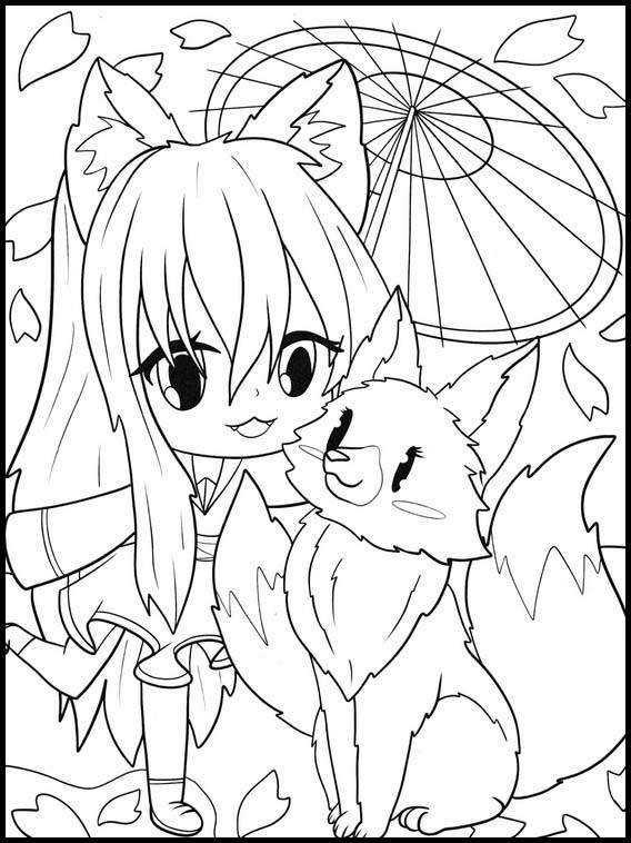 Coloring Pages Of Anime Animals - ColoringBay