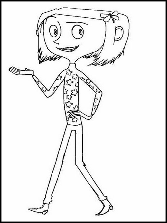 Dibujos Faciles para Colorear Los mundos de Coraline 2